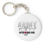 Army Girlfriend with Heart and Soul Keychains