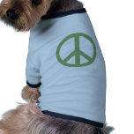 Army Green Peace Sign Products Pet Tee Shirt