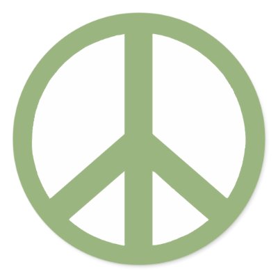 Army Green Peace Sign Sticker by stickermad