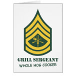 Army Grill Sergeant Greeting Cards