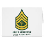 Army Grill Sergeant Greeting Card
