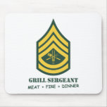 Army Grill Sergeant Mouse Pads
