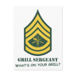 Army Grill Sergeant postcards