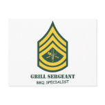 Army Grill Sergeant postcards