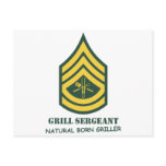 Army Grill Sergeant postcards