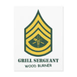 Army Grill Sergeant postcards
