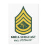 Army Grill Sergeant Postcard