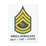 Army Grill Sergeant postcards