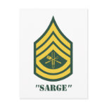 Army Grill Sergeant postcards