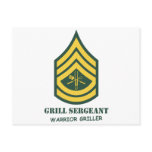 Army Grill Sergeant Post Card