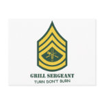 Army Grill Sergeant postcards