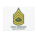 Army Grill Sergeant postcards