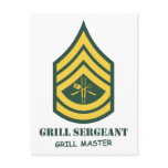 Army Grill Sergeant Post Card