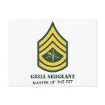 Army Grill Sergeant postcards