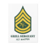 Army Grill Sergeant Postcard