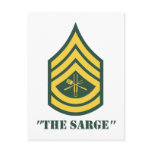 Army Grill Sergeant postcards