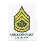 Army Grill Sergeant Post Card