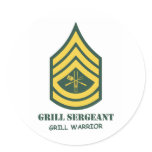 Army Grill Sergeant stickers