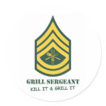 Army Grill Sergeant stickers