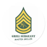 Army Grill Sergeant stickers