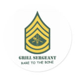 Army Grill Sergeant Stickers