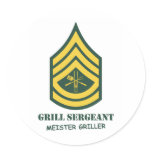 Army Grill Sergeant stickers