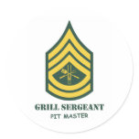 Army Grill Sergeant stickers