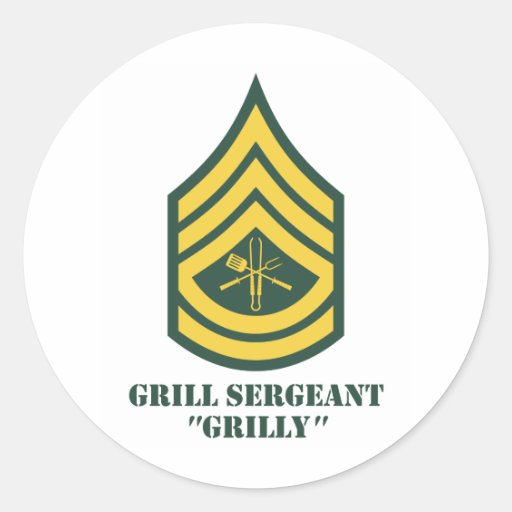 Army Grill Sergeant Stickers