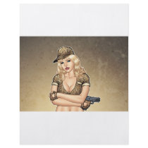 Army, Military Pin-up Good Girl by Al Rio Art