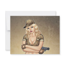 Army, Military Pin-up Good Girl by Al Rio Art