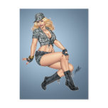 Army Military Pinup Girl in Camo #6 by Al Rio postcards