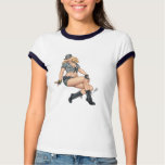 Army Military Pinup Girl in Camo #6 by Al Rio t-shirts