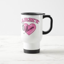 Army Mom Heart N Dog Tag Mug