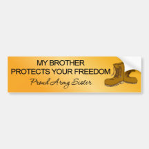 (Army) My Brother Protects Your Freedom Bumper Stickers