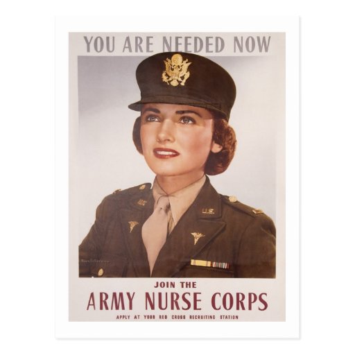 Army Nurse Corp Recruiting Post Card