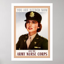Army Nurse Corps ~ Vintage WW2 Print