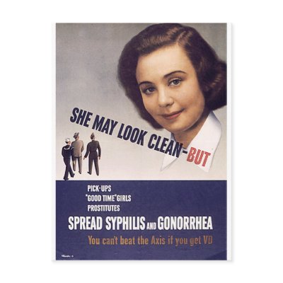 Army Propaganda Poster VD Avoid Prostitutes! Postcards by harlowandcompany