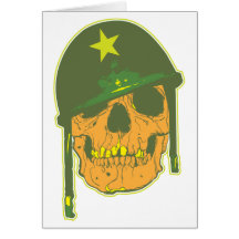 Army Skull Card