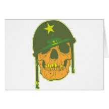 Army Skull Greeting Cards