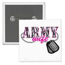 Army Wife Button