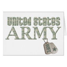 Army Wife - Camo Greeting Cards