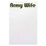 Army wife camouflage stationary paper customized stationery