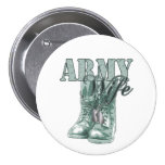 Army Wife Combat Boots N Dog Tags 2 Button