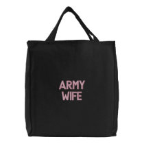 Army Wife Embroidered Bag
