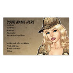 Army Wife, Military, Security Sexy pinup by Al Rio business cards