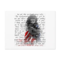 Army wife poem postcard