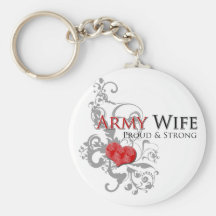 Army Wife - Proud & Strong Key Chain