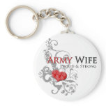 Army Wife - Proud & Strong Key Chain