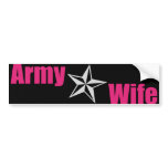Army Wife Star Bumper Sticker