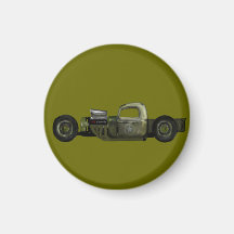 ArmyGreen RatRod Magnet